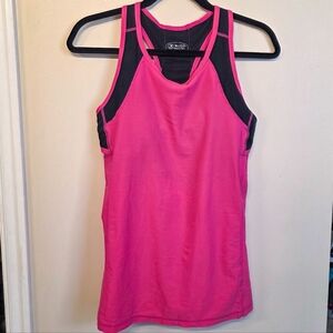SUGOI Pink and Black Tank Top
